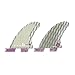 FCS II Reactor Performance Core Carbon Quad Rear Surfboard Fins - Medium.