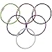 Wisdompro Wire Keychain Cable, 12 Pack of 6.3 Inch Stainless Steel Wire Keyrings 2mm Cable Keyring Loop/Hoop for Luggage Tags, Keys and ID Tag Keepers - Multicolor