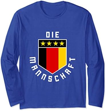 Unisex Germany Jersey Style long Sleeve Die Mannschaft Soccer Gift Large Royal Blue