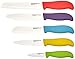 Cuisinart C59CE-C6P Elements Ceramic 6-Piece Cutlery Knife Block Set, Multicolored