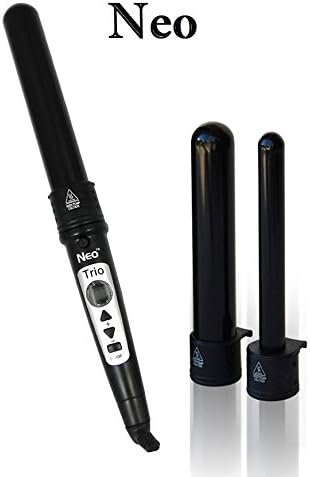 NEO Digital 3P Trio Black Curling Iron Wand Set with Temp Control and 3 Sizes IN 1 Curler (19MM,25MM,32MM)