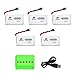 Noiposi 3.7v 720mah 25c Lipo Battery 5 PCS with X6 Charger for X708 X708W UFO 3000 Halo 3000 Halo Quadcopter Drone JJRC H42 U45 U45W Blue Jay Syma X5 X5c X5C-1 X5SW X5SC JXD UFO 398 Haktoys HAK905