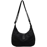 Shoulder Bag for Women,Ultra Soft Foldable Vegan Leather Crossbody Bag,Stylish Slouchy Tote Purses Hobo Handbag