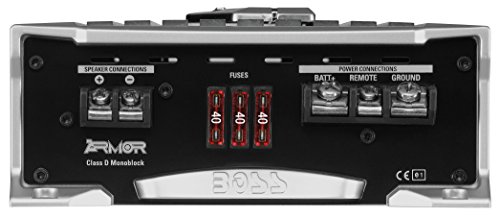 BOSS Audio AR4000D Armor 4000 Watt, 1, 2, 4 Ohm Stable Class D Monoblock Car Amplifier with Remote Subwoofer Control
