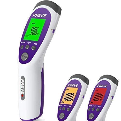 PREVE Non Contact Medical Infrared Forehead Thermometer for Babies