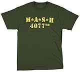 Mash Logo 4077th Military Green T-shirt Tee X-Large