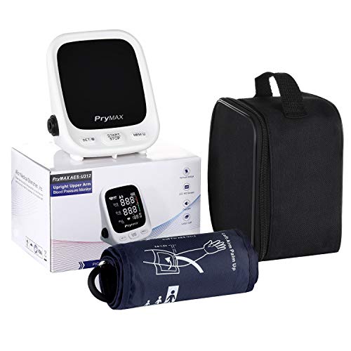 Blood Pressure Monitor Upper Arm, PRYMAX Accurate Automatic Digital BP Machine with Large Cuff 8.7 to 16.5in, LED Display, 2 Users 180 Sets Memory, 4 AAA Batteries Included, FDA Approved