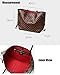 Women's Classic Canvas Never-full Top-Handle Tote Bag Large Capacity Haute Couture Shoulder Bag (MM 32CM, Brown-red)