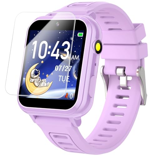 Cosjoype Kids Smart Watches Girls Gift Age 3-12, with 24 Puzzle Games HD Video Camera Music Player Learning Cards Storybook Pedometer Flashlight Touchscreen Kid Watch Brithday Gift for Girls