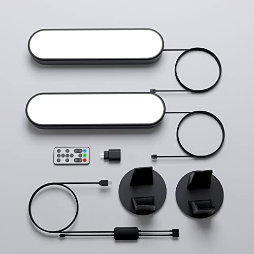 Smart LED Light Bars Gaming Decor: Smart WiFi RGB Lighting - 32 Colors 12 Scenes Ambient Lights - Sync with Music/Video/Game - APP Remote Voice Control - Easy Setup for Room Decorations