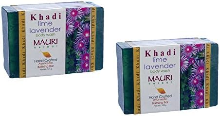 Khadi Lime-Lavender - Silky & Luxurious Skin - Soap Pack Of 2 - 125 Gm Each