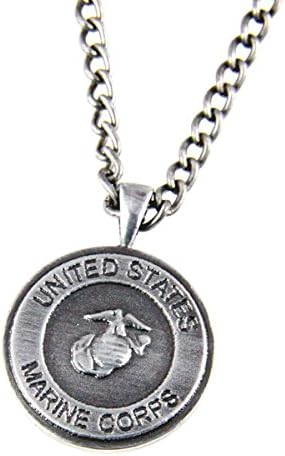 6030148 US United States Marine Corp Marines Necklace Medallion Armed Services Corps Dogtag