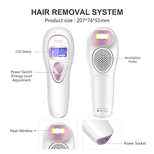 Deparee IPL Cooling Care Hair Removal 400,000 Flashes Permanent and Painless Hair Removal System for Body, Face, Armpits and Bikini Line - Thumbnail 5