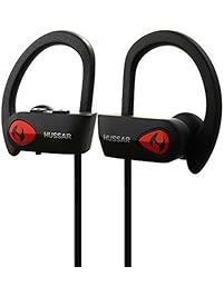 Hussar Bluetooth Headphones, Wireless Sports Earphones with Mic, IPX7 Waterproof, HD Sound with Bass, Noise Cancelling, Secure Fit, 8 hours playtime for iPhone Android (New Magicbuds)