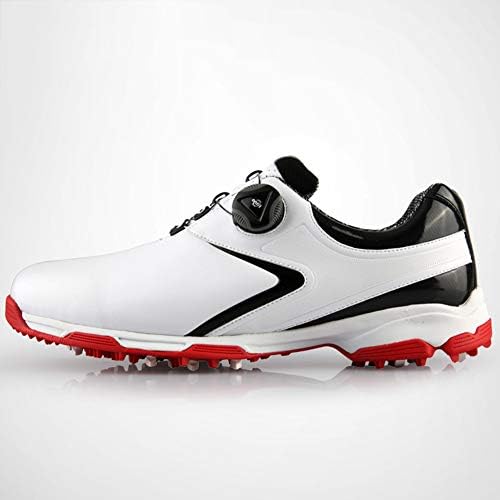 Pgm男性ゴルフスニーカー防水プロテクショントレーニング用滑り止めスパイクと回転靴バックル付き