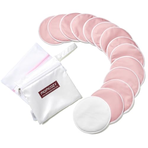 Momcozy Reusable Nursing Pads, Innovative Use of One Way Moisture-Wicking Fabri…
