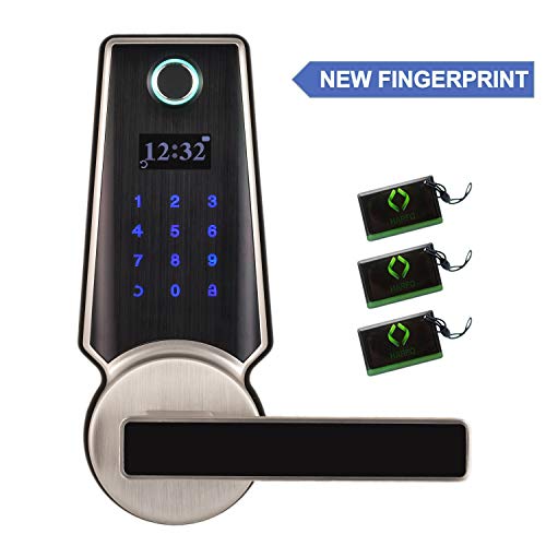 HARFO FM02 Fingerprint and Touchscreen Keyless Smart Lever Door Lock, Advanced 3D Fingerprint Reader for Office Home (Sliver) - Thumbnail 7