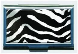 Spoontiques Zebra Animal Print Business Card/Credit Card Metal Case Holder