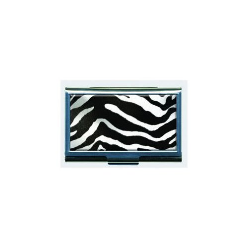 Spoontiques Zebra Animal Print Business Card/Credit Card Metal Case Holder