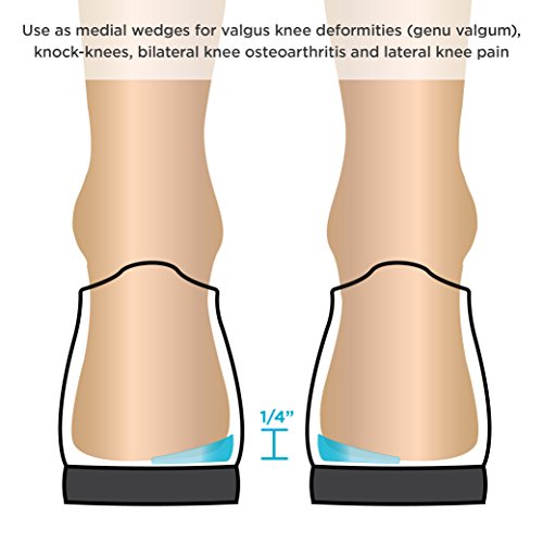 BraceAbility Medial & Lateral Heel Wedge Silicone Insoles (Pair