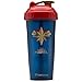 PERFORMA Marvel Shaker - Original Series, Leak Free Protein Shaker Bottle With Actionrod Mixing Technology For All Your Protein Needs! Shatter Resistant & Dishwasher Safe (Captain Marvel)(28oz)