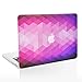 Unik Case Gradient Ombre Triangular Galore Purple Light Beam Graphic Ultra Slim Light Weight Matte Rubberized Hard Case Cover for Macbook Pro 13