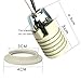 Glo-shine E12 Keyless Socket, E12 Candelabra Sockets Porcelain Threaded Socket with 10 inch lead wires,Bracket,Metal Shade Ring (3Pcs)