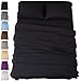 SONORO KATE Bed Sheet Set Super Soft Microfiber 1800 Thread Count Luxury Egyptian Sheets 18-Inch Deep Pocket Wrinkle and Hypoallergenic-4 Piece(King Black)