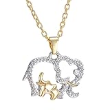 VWH Double Elephant Necklaces Mommy Baby Pendants Perfect Gift