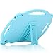 TopEsct Kid's Case Compatible with iPad 9.7 inch 2018/2017,iPad Air, Soft Silicone Childproof Handle Stand Case (Turquoise)