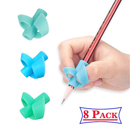 COCOMK Pencil Grips Silicone Writing Aid Grip Handwriting Aids Writing Posture Correction Tool for Kids (Pencil Grips for Boy)