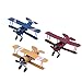 URAQT Vintage Airplane Model Metal Handicraft, Wrought Iron Aircraft Biplane, for Photo Props/Christmas/Home Decor/Ornament (3 PCS)