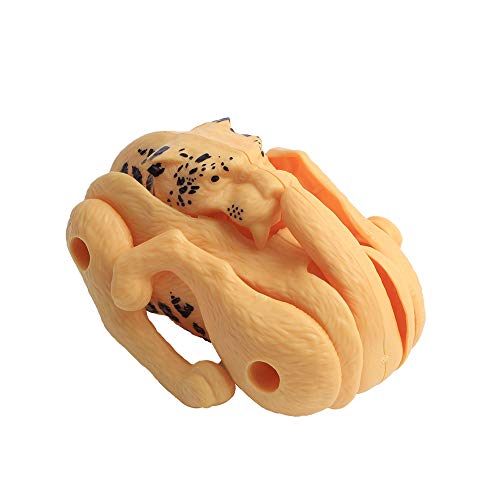 JDgoods Transform Simulation Leopard Toy Model Deformed Leopard Egg Collection Gift (Yellow) - Thumbnail 4