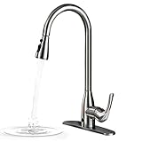 badiJum Touchless Kitchen Faucets One-Handle Kitchen Faucet Brushed Nickel