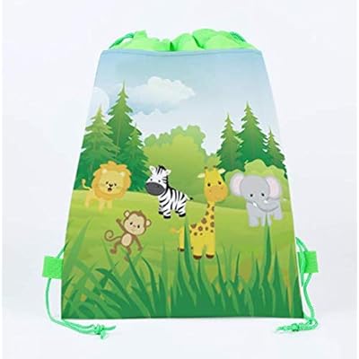 Jungle Animal Drawstring Bags Pack of 12 for All Uganda Ubuy