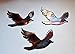 3 Flying Birds Metal Wall Art Accents Copper/Bronze Plated or Silver