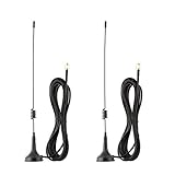 Tonton 2 Pack 10ft 7dBi WiFi Antenna Extension Cable with Magnetic Base for IP Wireless Security Camera and CCTV Wireless Camera System