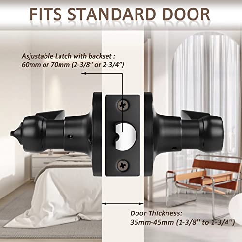 Probrico (10 Pack) Privacy Door Lever[Thumb Turn Lock on The Inside