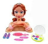 Fashion Princess Styling Head Doll with Hair and Compact Makeup Playset for Girls (Hair Color May Vary)
