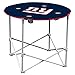 NFL Logo Brands New York Giants Collapsible Round Table with 4 Cup Holders and Carry Bag, Team Color