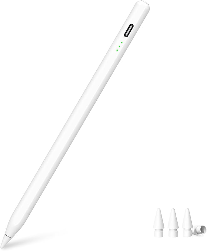 Penna iPad per Pro Air Mini 2018-26, Rifiuto palmo, ricarica ultraveloce 2X