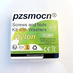 Pzsmocn 240 Pieces/80 Sets M4*40 mm Plastic White