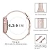 Wearlizer Pink Slim Leather Compatible for Apple Watch Band 42mm 44mm Womens for iWatch Leisure Thin Strap Replacement Sport Wristband Fashion Cute Bracelet with Rose Gold Clasp Series 4 3 2 1 Edition