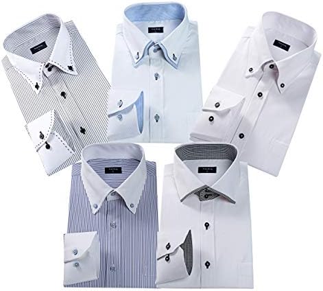 ワイシャツ メンズ 長袖 ビジネスワイシャツ 多色選択 セット Yシャツ5枚組入り 最安値に挑戦