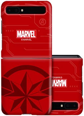 Hero Emblem 3D Hard Case with Avengers Character for Samsung Galaxy Z Flip/Z Flip 5G (Captain Marvel)