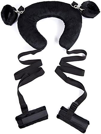 Interestingsport Soft Black Plush U Shaped Neck Pillow