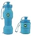 Press-On Collapsible Water Bottle – for Sports and Travel / 28 Ounces / Food-Grade Silicone / BPA Free