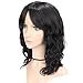 WIGNEE Natural Wave Wigs with Bangs 100% Brazilian Human Hair Fashion Wave Wigs Natural Black