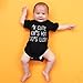 Infant Baby Boy Girl Short Sleeve Romper Jumpsuit Clothes Letters Print Clothes (3-Months, Black)
