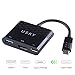 usky USB-C to HDMI Multiport Adapter, Type-C to HDMI/USB-3.0/USB-C/F Adapter, USB 3.1 Hub, Supports 4K for Google Chromebook Pixel,New MacBook and More Type-C Devices
